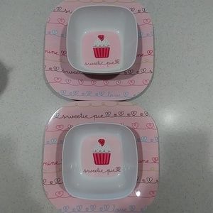 Plastic bowls and plates